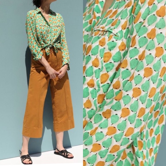 Anthropologie Tops - Anthropologie 52 Conversations Pear Buttondown EUC